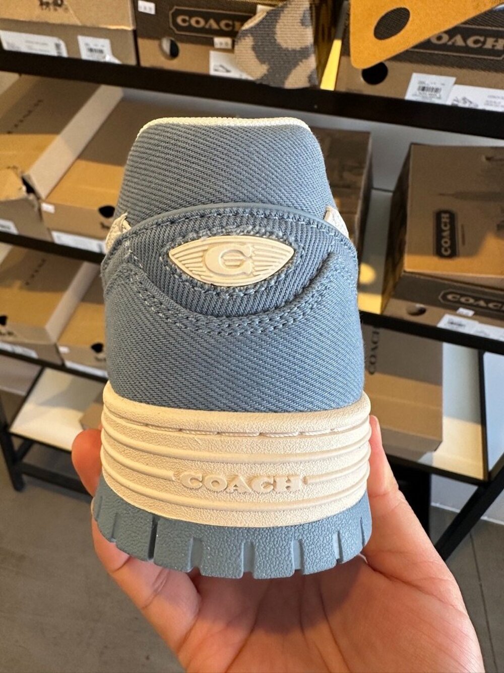 NIB! Rare! Coach CBN96 Men's Soho Sneaker In Dust Blue Size US9/ EUR42 - Picture 8 of 11